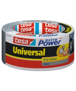 NASTRO ADESIVO TESA "EXTRA POWER" COLORE ARGENTO, 25 MT X 50 MM